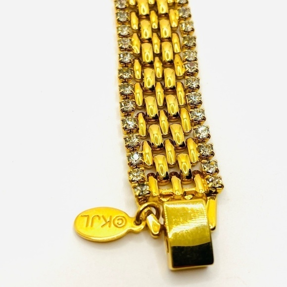 KJL Kenneth Jay Lane Bracelet Crystals Vintage - Picture 8 of 10